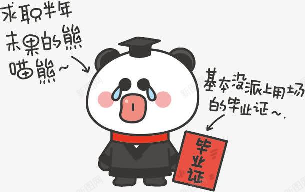拿毕业证的小熊png免抠素材_新图网 https://ixintu.com 卡通 学士帽 小熊 应聘 手绘 找工作 毕业证 水彩