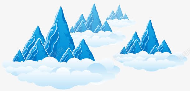 山云png免抠素材_新图网 https://ixintu.com 云 云彩 卡通戈山云 山 山峰