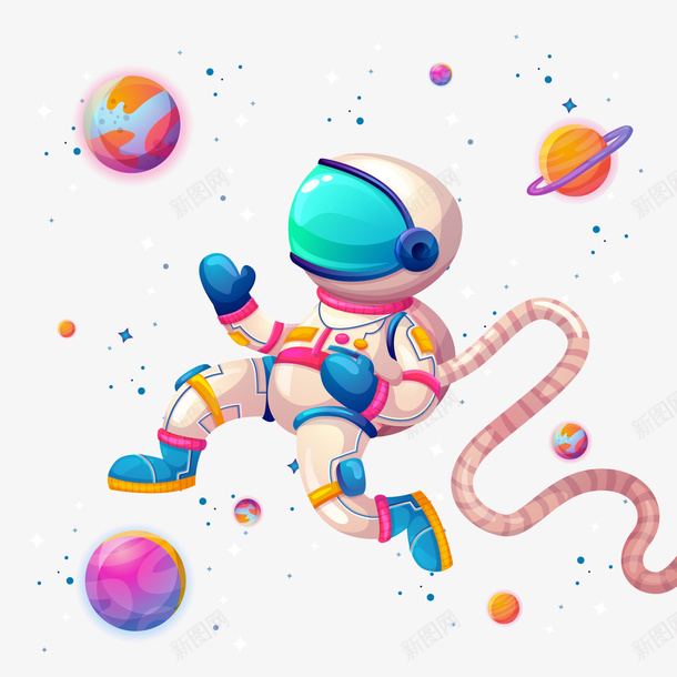 宇航太空png免抠素材_新图网 https://ixintu.com PNG免抠图下载 卡通 外太空 宇宙 星环 星球 装饰