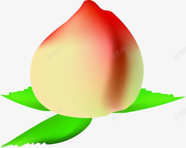 卡通桃子png免抠素材_新图网 https://ixintu.com 仙桃 卡通桃子 桃子 水果 水蜜桃 绿叶