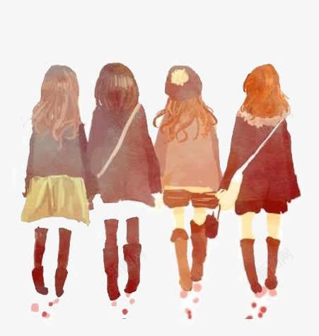 女生四个友谊png免抠素材_新图网 https://ixintu.com 亲密 友谊 友谊万岁 朋友 闺蜜