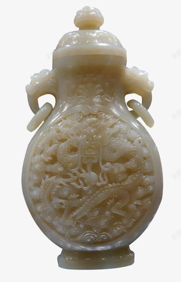 清代白玉正面龙扁瓶png免抠素材_新图网 https://ixintu.com 古玉 文物 清代 玉器 玉石 白玉正面龙扁瓶 雕刻