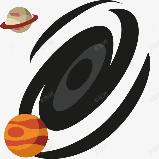 星球宇宙黑洞卡通png免抠素材_新图网 https://ixintu.com 卡通宇宙 地球 太空探索 太阳系 星球 月球 美丽星球 黑洞