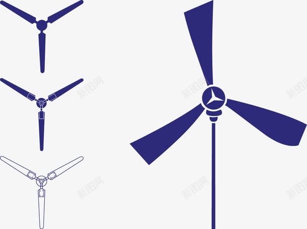 风力发电矢量图ai免抠素材_新图网 https://ixintu.com 新能源 清洁 电力 风力 矢量图