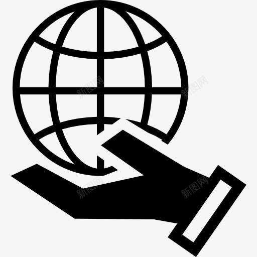 地球电网在手图标png_新图网 https://ixintu.com 一方面 世界 业务 地球 地球图标 标志 电网安全 符号