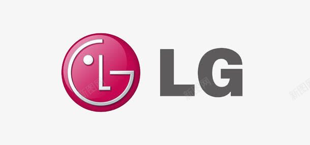 粉色圆形创意LG品牌logo图标图标