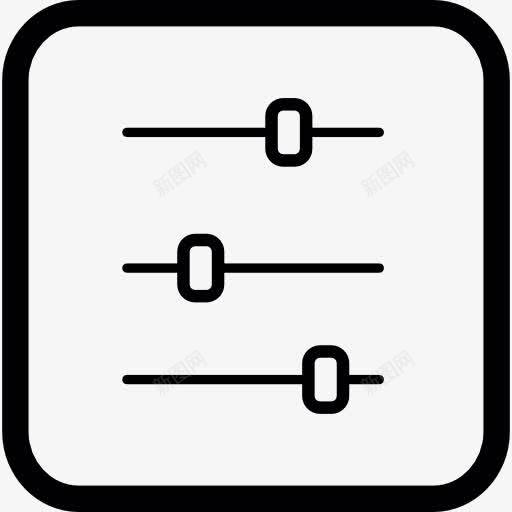 控制面板图标png_新图网 https://ixintu.com 多媒体 媒体 控制器 推子 混合机 音响