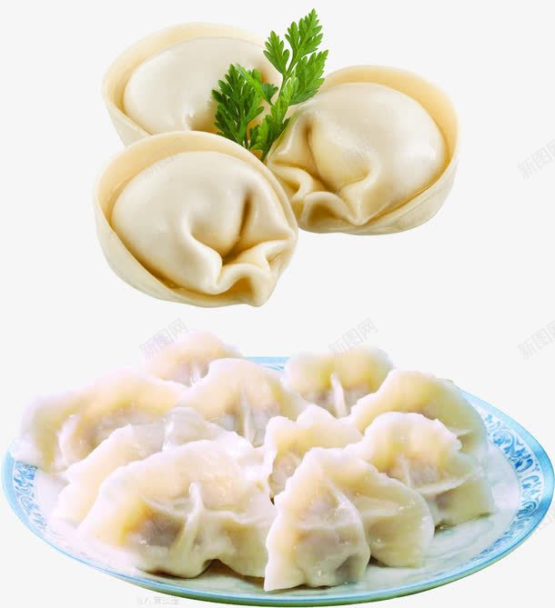 饺子混沌png免抠素材_新图网 https://ixintu.com 团圆 思念 水饺 盘子 饺子