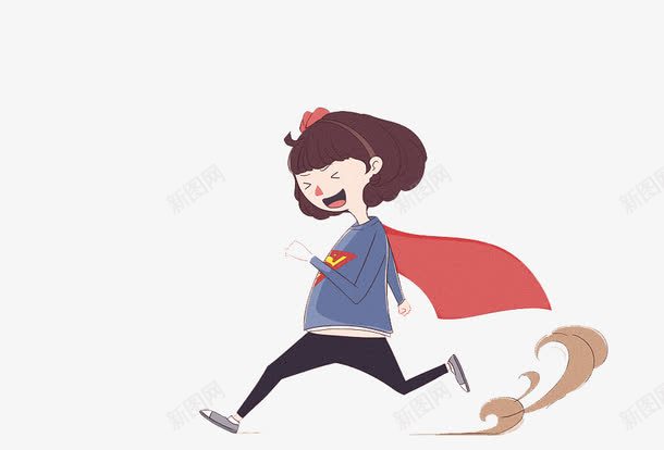 超人小孩png免抠素材_新图网 https://ixintu.com 可爱 奔跑的孩子 女孩 孩子 模仿 超人