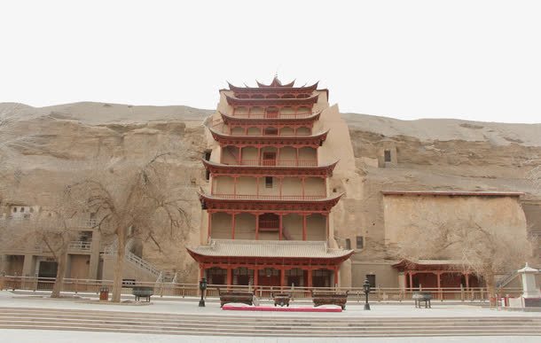 甘肃敦煌莫高窟png免抠素材_新图网 https://ixintu.com 旅游风景 甘肃敦煌莫高窟 著名景区