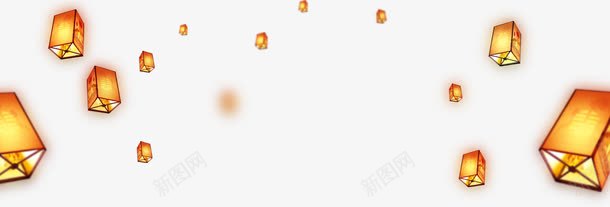 黄色手绘孔明灯新年png免抠素材_新图网 https://ixintu.com 孔明灯 平安灯 新年 设计 黄色