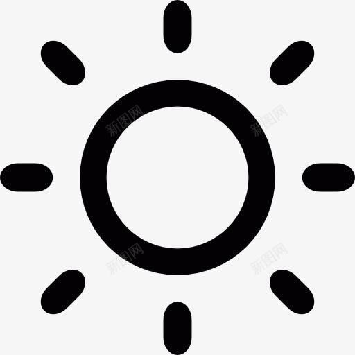 太阳图标png_新图网 https://ixintu.com 亮度 夏天 天气晴朗 明亮 阳光