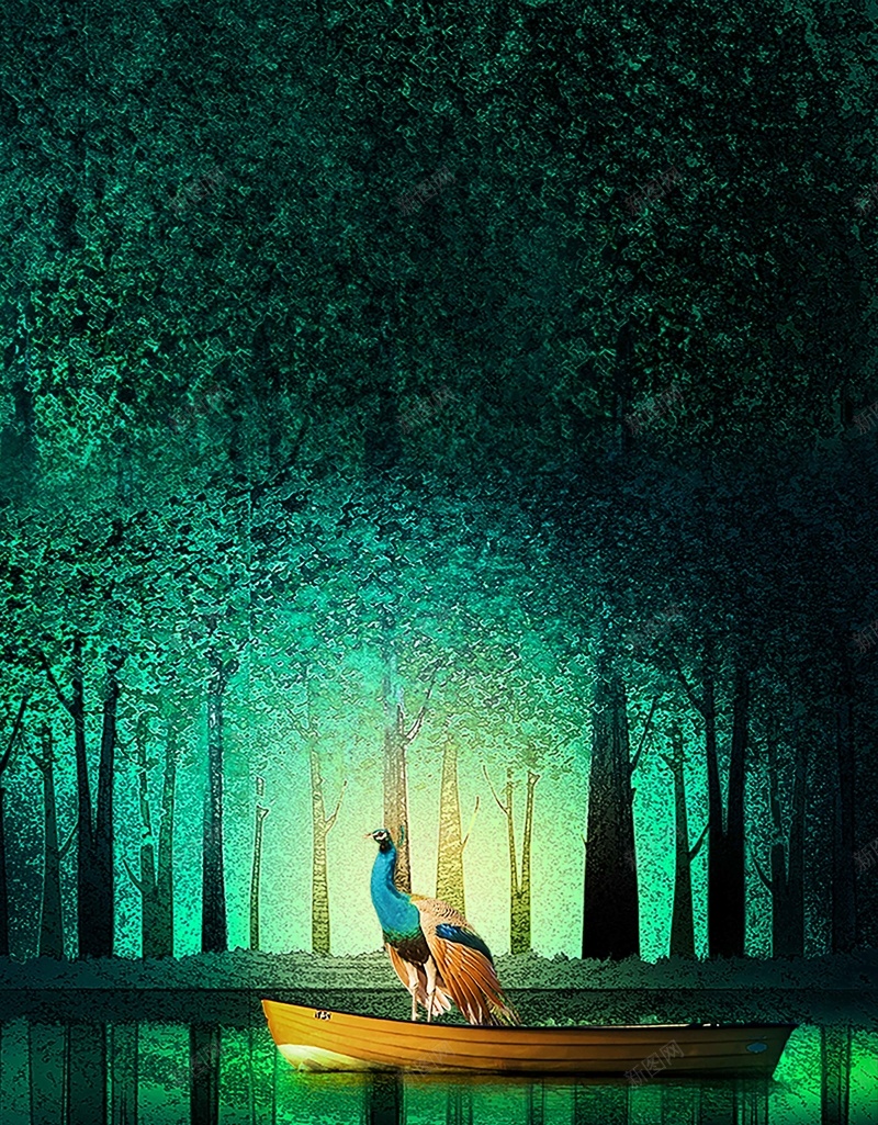森林插画风景旅游环保地产意境jpg设计背景_新图网 https://ixintu.com 人物 几何 创意 剪影 另类 噪点 噪点插画 国外 大气 欧美 欧美风 渐变 简约 线条 高端