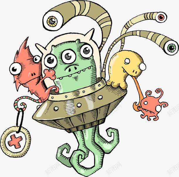 卡通外星生物png免抠素材_新图网 https://ixintu.com 卡通外星生物 外星人 外星生物 太空 怪物