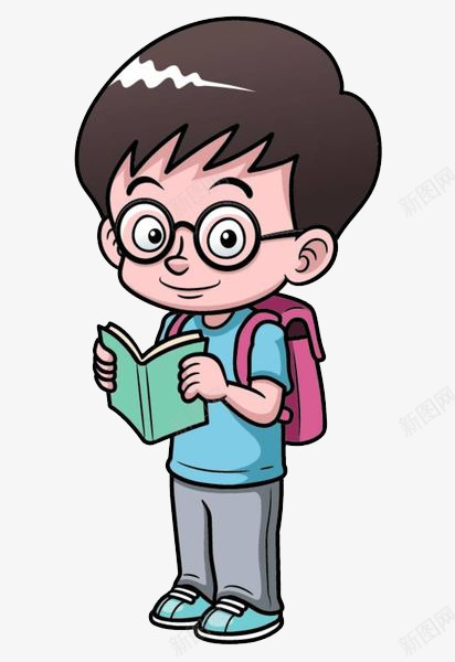 卡通手绘新学期走路看书的新同学png免抠素材_新图网 https://ixintu.com 书本 卡通手绘 卡通手绘新学期走路看书的新同学PNG免费下载 小男孩 开学季 戴眼镜 新学期 新学期新开始 背书包的人 走路的小人