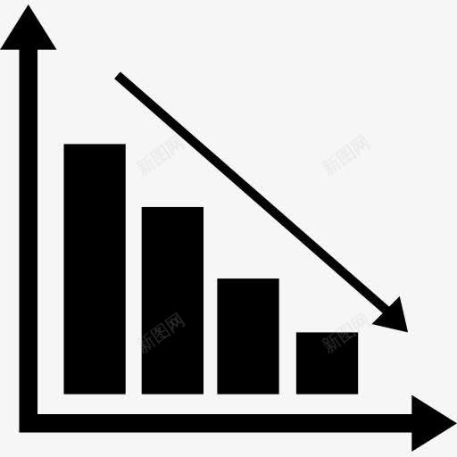 下降的柱状图图表图标png_新图网 https://ixintu.com