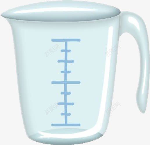带刻度的量杯png免抠素材_新图网 https://ixintu.com 刻度 玻璃 蓝色 量杯