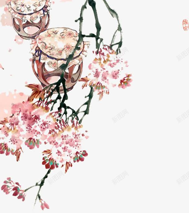 美丽的梅花png免抠素材_新图网 https://ixintu.com 卡通装饰素材 古风装饰图案 手绘装饰 手绘饰品 装饰素材