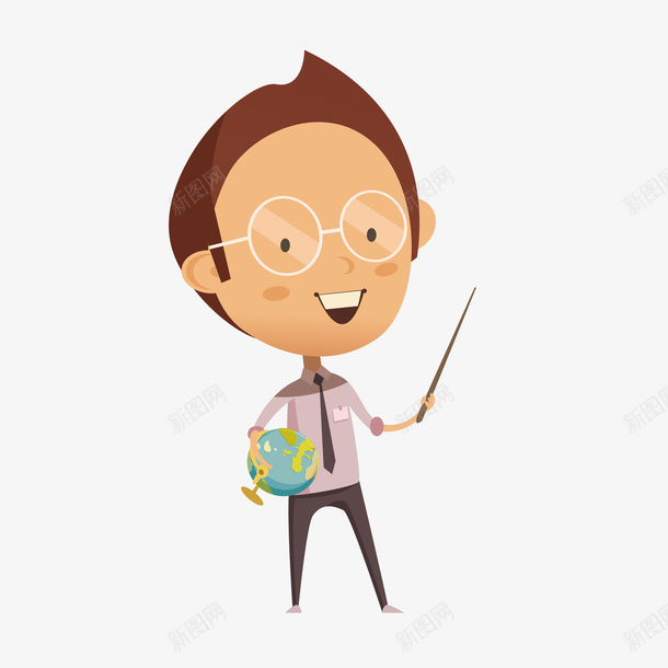 扁平化人物地理老师png免抠素材_新图网 https://ixintu.com 地理老师 培训老师 头像 家教 老师 课外培训班 课外班