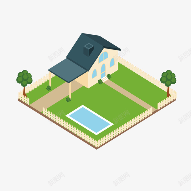 俯视院子周边的白色扁平化均匀分矢量图ai免抠素材_新图网 https://ixintu.com 俯视 俯视院子周边的白色扁平化均匀分布栅栏矢量免费下载 卡通 均匀分布 扁平化 手绘 白栅栏 白色栅栏 院子 矢量图