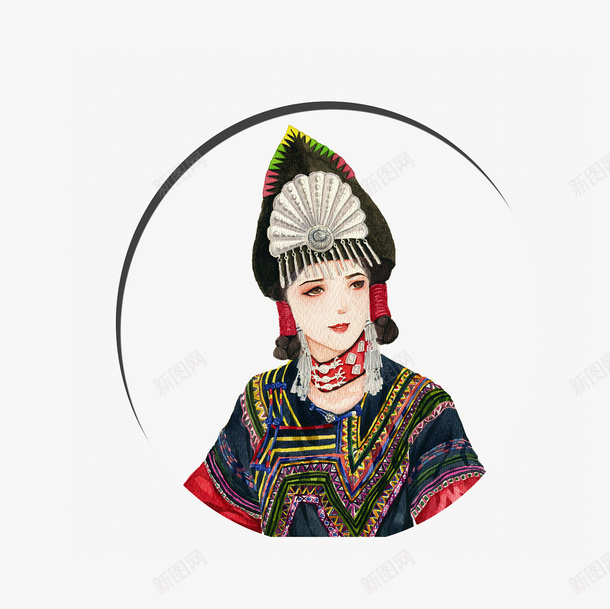 手绘唯美少数民族服饰美女插画免png免抠素材_新图网 https://ixintu.com 少数民族 彝族 彝族服饰 手绘 手绘唯美少数民族服饰美女插画免抠免费下载 插画 服装 民族服饰 美女