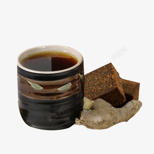 红糖姜块姜母茶png免抠素材_新图网 https://ixintu.com 喝 姜母茶 姜茶 水 玻璃杯 生姜 红糖姜块姜母茶 黄色液体