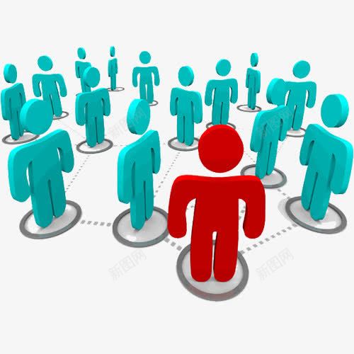 网格式营销png免抠素材_新图网 https://ixintu.com 人物 关联营销 彩色 营销 链接