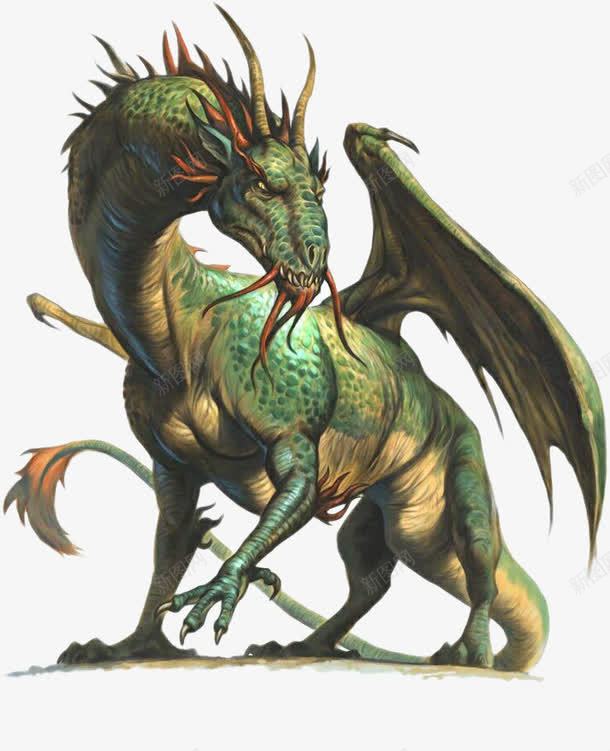 巨龙png免抠素材_新图网 https://ixintu.com 卡通手绘 神话 西方巨龙 魔幻世界