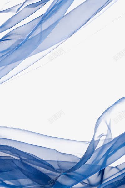 蓝色透明飘动丝带png免抠素材_新图网 https://ixintu.com 丝带 蓝色 透明 飘动