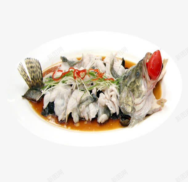 特色清蒸鲈鱼png免抠素材_新图网 https://ixintu.com 中华美食 产品实物 传统美食 清蒸鱼 清蒸鲈鱼 田园 美味 菜肴 餐饮美食 麻辣