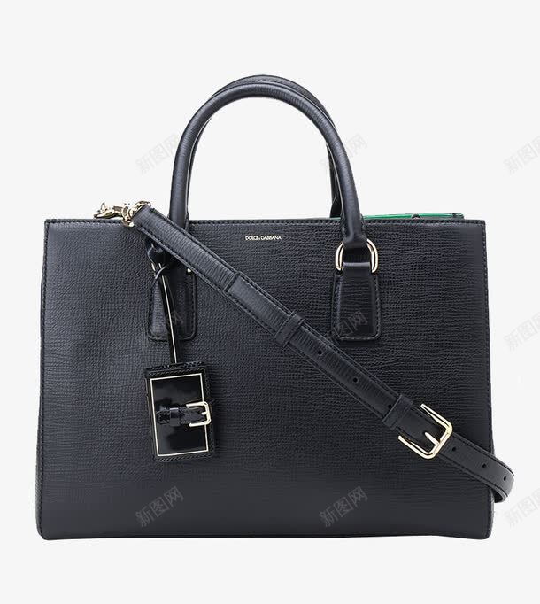 杜嘉班纳女士黑色真皮包png免抠素材_新图网 https://ixintu.com DolceGabbana 产品实物 包 单肩包 商务包 女包 女款包 斜跨包 旅行包 牛皮包 黑包 黑色包包 黑色女包 黑色手提包