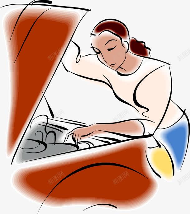 素描人物png免抠素材_新图网 https://ixintu.com PNG图形 人物 后备箱 手绘图 装饰