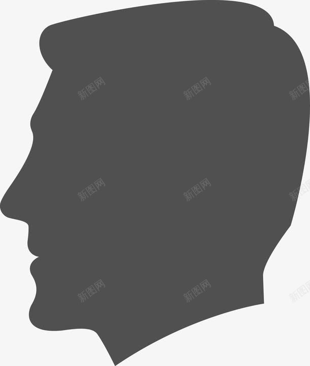男人头部剪影图标png_新图网 https://ixintu.com 五官 人 卡通 口鼻 头 头部 头部剪影 男人 角色 身体 轮廓 面孔剪影