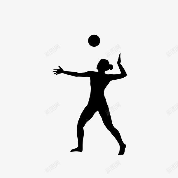 打排球的女人剪影png免抠素材_新图网 https://ixintu.com 人物剪影 体育 体育运动 健身 剪影 女排 打排球 排球少年 排球选手