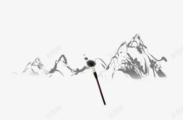 文房四宝之毛笔psd免抠素材_新图网 https://ixintu.com 书法 写字 文房四宝 毛笔 砚台 读书