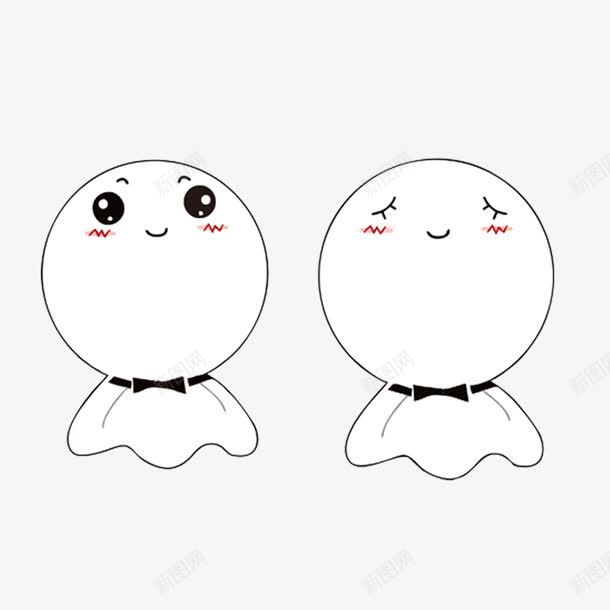 白色可爱呆萌花边Q版晴天娃娃png免抠素材_新图网 https://ixintu.com 可爱 呆萌 晴天娃娃 白色