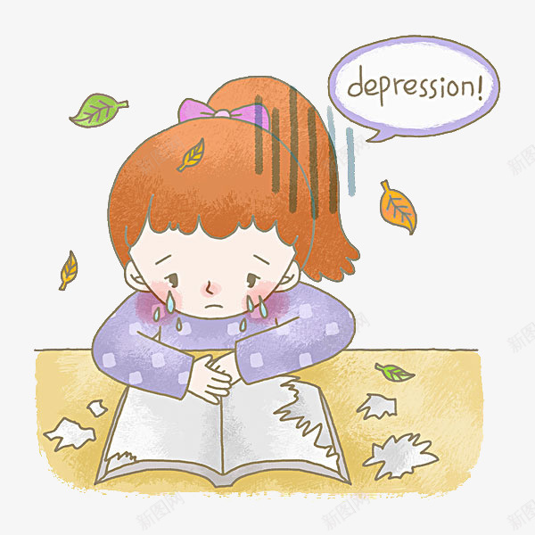 流泪学习的小女孩png免抠素材_新图网 https://ixintu.com 卡通手绘 哭泣 垂头丧气 学习 教育 流泪的小女孩 英语 补课