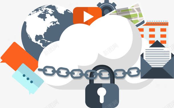 运数据存储png免抠素材_新图网 https://ixintu.com 云存储 云端 云计算 信息安全 矢量素材
