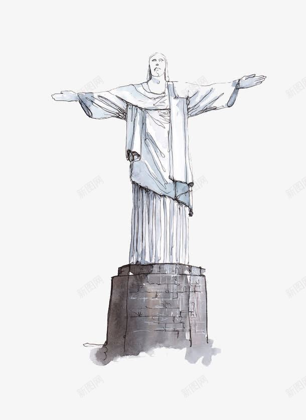 著名建筑png免抠素材_新图网 https://ixintu.com Cristo Rei Statue 世界名胜 人物雕塑 卡通 卡通提子 基督 基督教 山 手绘 景点 纪念碑 自然景观 葡萄牙 速写 里斯本 雕像 雕塑 风景名胜