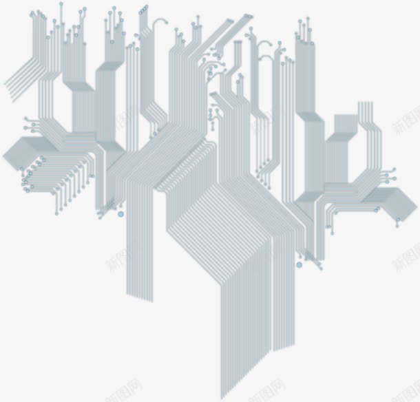 科技电路图png免抠素材_新图网 https://ixintu.com 接线图 电子元件 电子科技 电路图 电路板 科技 科技感线条 科技电路图