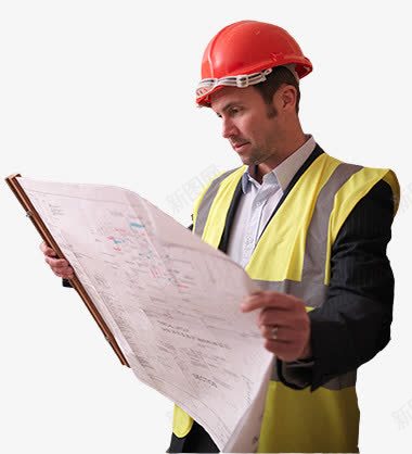工程师看图纸png免抠素材_新图网 https://ixintu.com 一个男工程师 工程师 建筑设计师