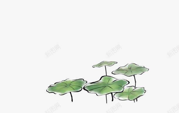 荷花国画png免抠素材_新图网 https://ixintu.com 中国画 国画 国画元素 国画素材 国画花卉