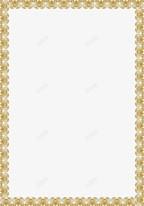 金色边框psd免抠素材_新图网 https://ixintu.com 方形边框 简介边框 花边边框 边框图案 金色中国风回形纹边框 金色边框 金边
