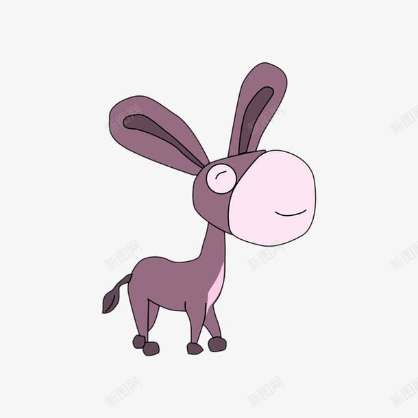 可爱卡通驴png免抠素材_新图网 https://ixintu.com 卡通 可爱 呆萌 驴 驴子卡通