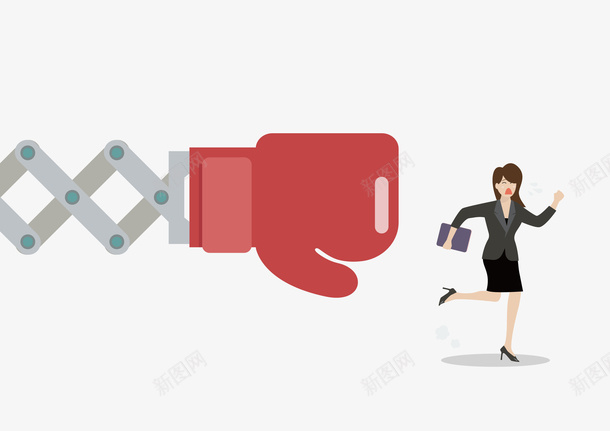 一个追着女士跑的拳套矢量图eps免抠素材_新图网 https://ixintu.com 女士 拳头 拳头png 拳头矢量图 拳套 矢量图