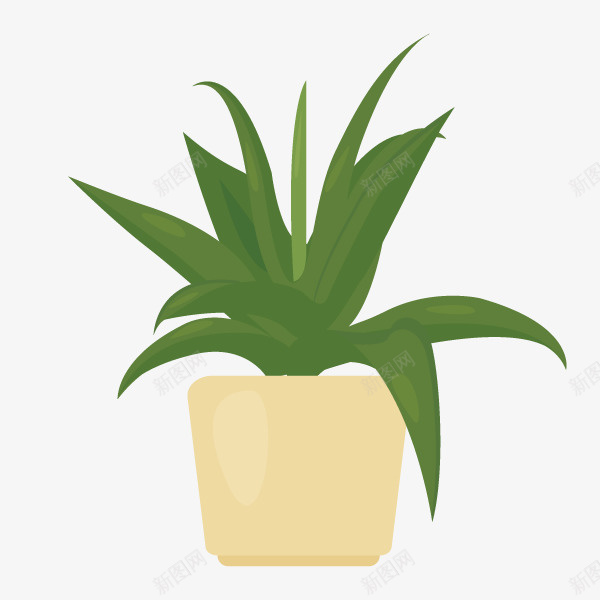 卡通绿色花盆花卉植物png免抠素材_新图网 https://ixintu.com 卡通多肉 多肉植物 环保绿植 盆栽插画 盆裁 绿植 芦荟 花盆 装饰