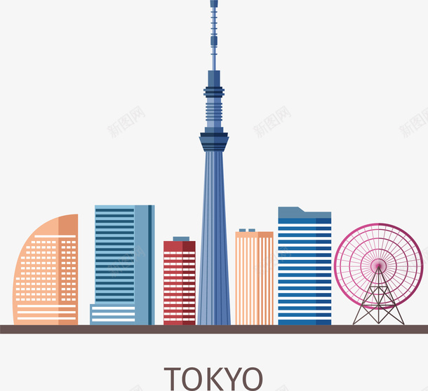 世界旅游日本东京矢量图ai免抠素材_新图网 https://ixintu.com 世界旅游 东京 东京旅游 旅游 矢量png 矢量图