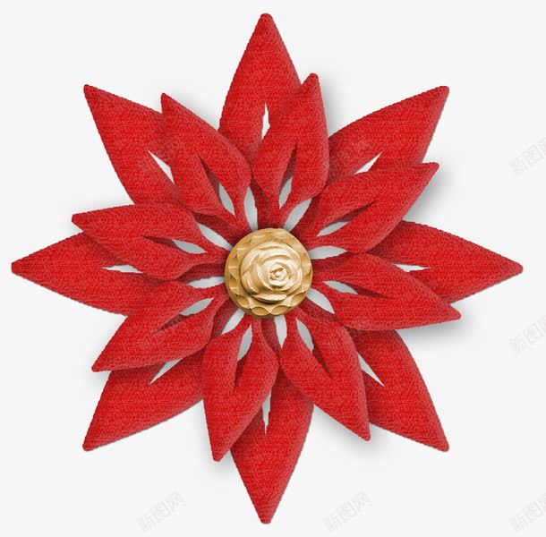 红花png免抠素材_新图网 https://ixintu.com 剪纸 红花 纸花 花卉