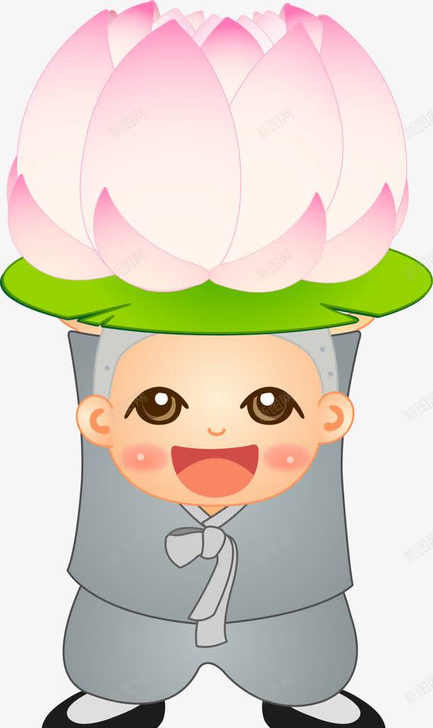 举着荷花灯的小和尚png免抠素材_新图网 https://ixintu.com 举着荷花 佛灯 光头小和尚 卡通 卡通小和尚 古代 可爱 小和尚 小孩 放河灯 放荷花灯 河灯 花灯 花苞 荷叶 荷花 荷花灯 莲花 莲花灯