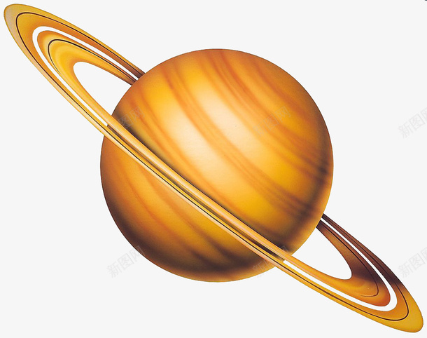 黄色的木星png免抠素材_新图网 https://ixintu.com 星环 星球 木星 纹理 黄色